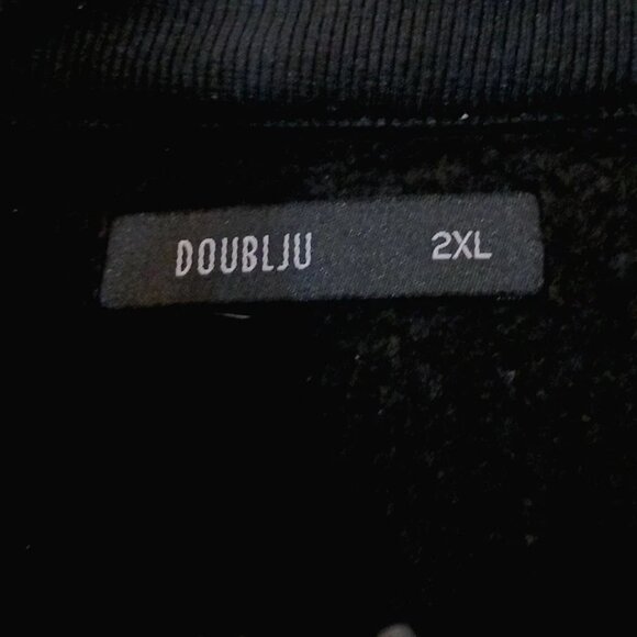 Doublju Biker Style Jacket Men’s XXL Black Full Zip Fleece - Picture 4 of 7